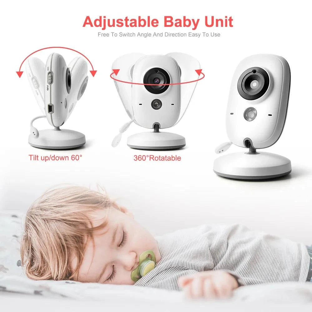 VB603 Video Baby Monitor 2.4G Wireless With 3.2 Inches LCD 2 Way Audio Talk Night Vision Surveillance Security Camera Babysitter - MadeLuxx