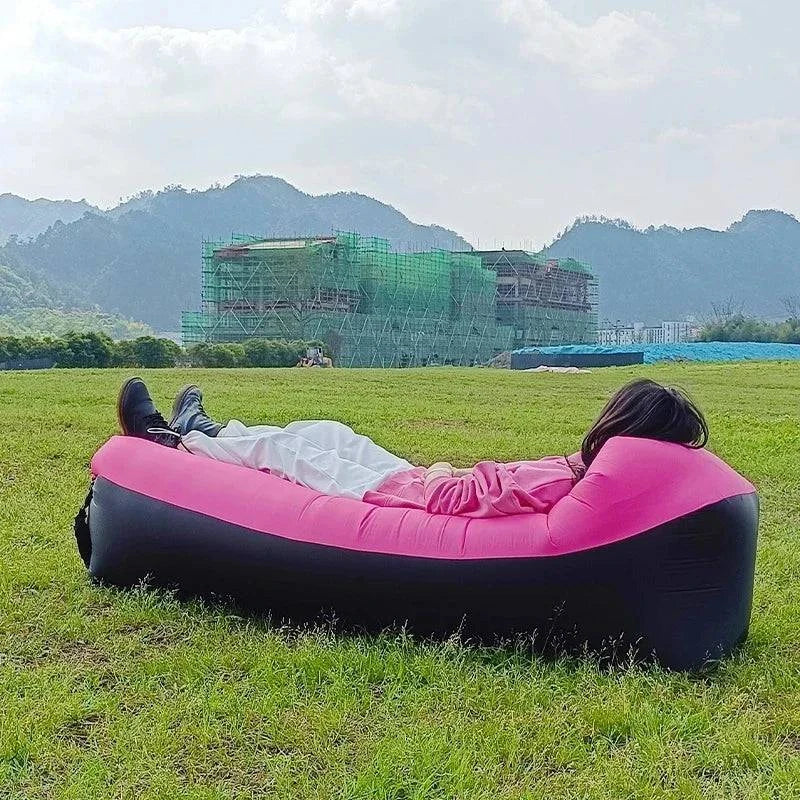 Trend Outdoor Products Fast Infaltable Air Sofa Bed Good Quality Sleeping Bag Inflatable Air Bag Lazy bag Beach Sofa 240*70cm - MadeLuxx