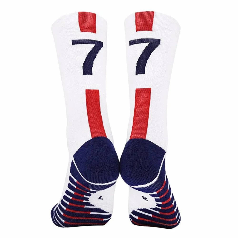 Number Kids Soccer Socks 10# Star 7# Mid-tube Boys Cycling Socks Outdoor Towel Bottom Fashion Men's Sport Football Short Socks - MadeLuxx