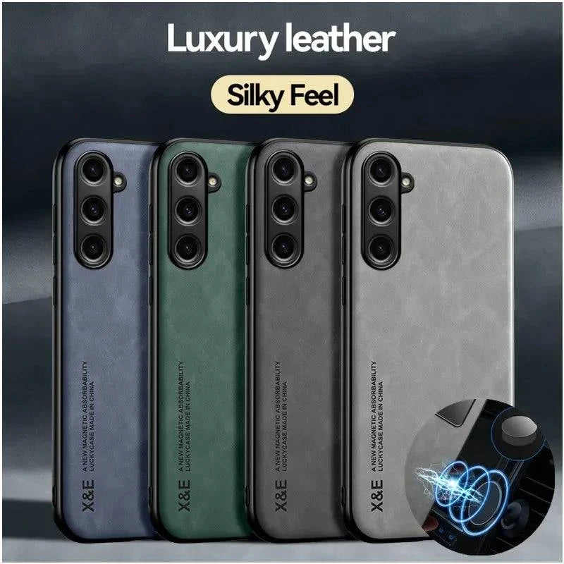 Case for Samsung Galaxy S24 S23 FE S23 Ultra Protective Cover For Galaxy S22 S21 S20 Plus S10 S9 S8 Magnetic Holder Phone Coque - MadeLuxx