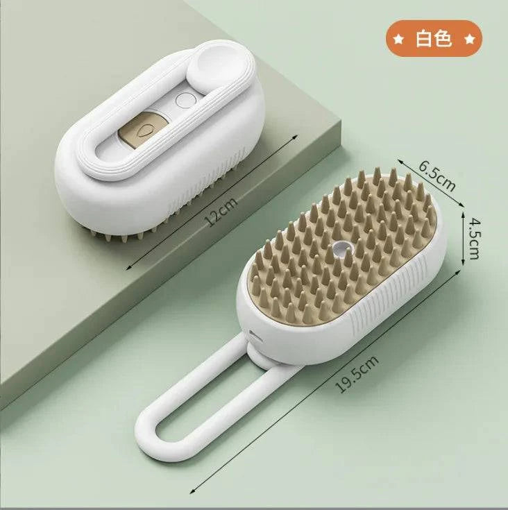 New Pet Spray Comb for Cats and Dogs Pet Electric Spray Hair Removal Comb One Key Spray Anti-Flying Massage Brush, Clean Massage - MadeLuxx