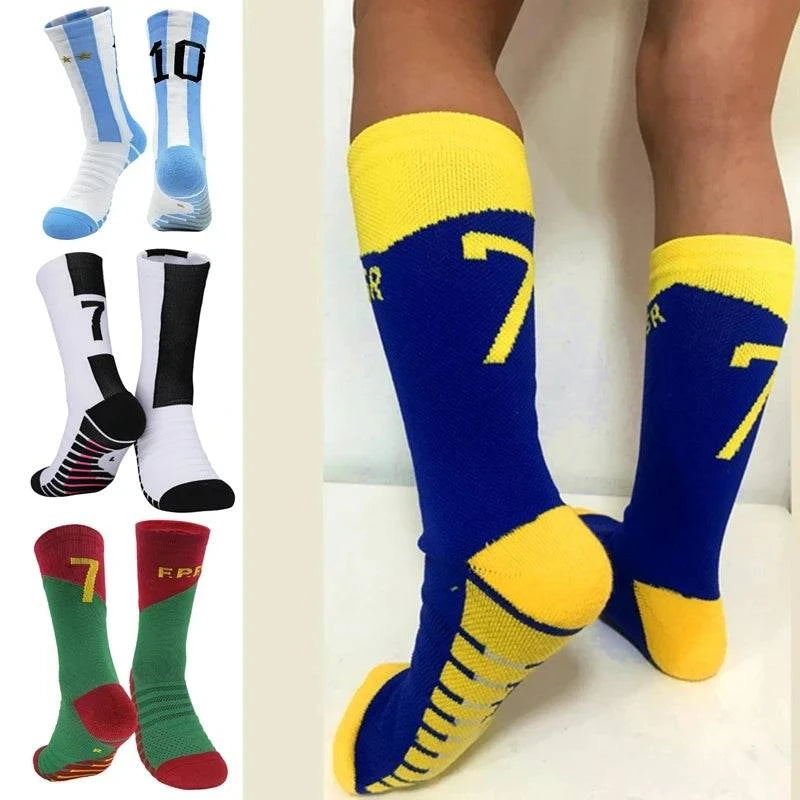 Number Kids Soccer Socks 10# Star 7# Mid-tube Boys Cycling Socks Outdoor Towel Bottom Fashion Men's Sport Football Short Socks - MadeLuxx