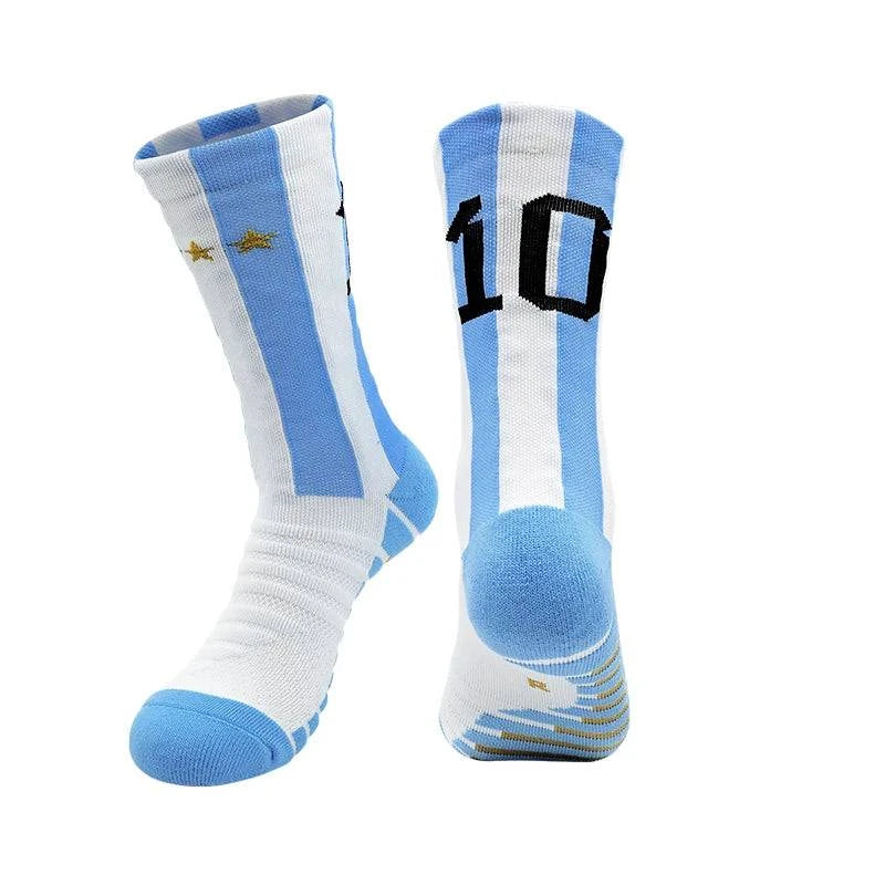 Number Kids Soccer Socks 10# Star 7# Mid-tube Boys Cycling Socks Outdoor Towel Bottom Fashion Men's Sport Football Short Socks - MadeLuxx