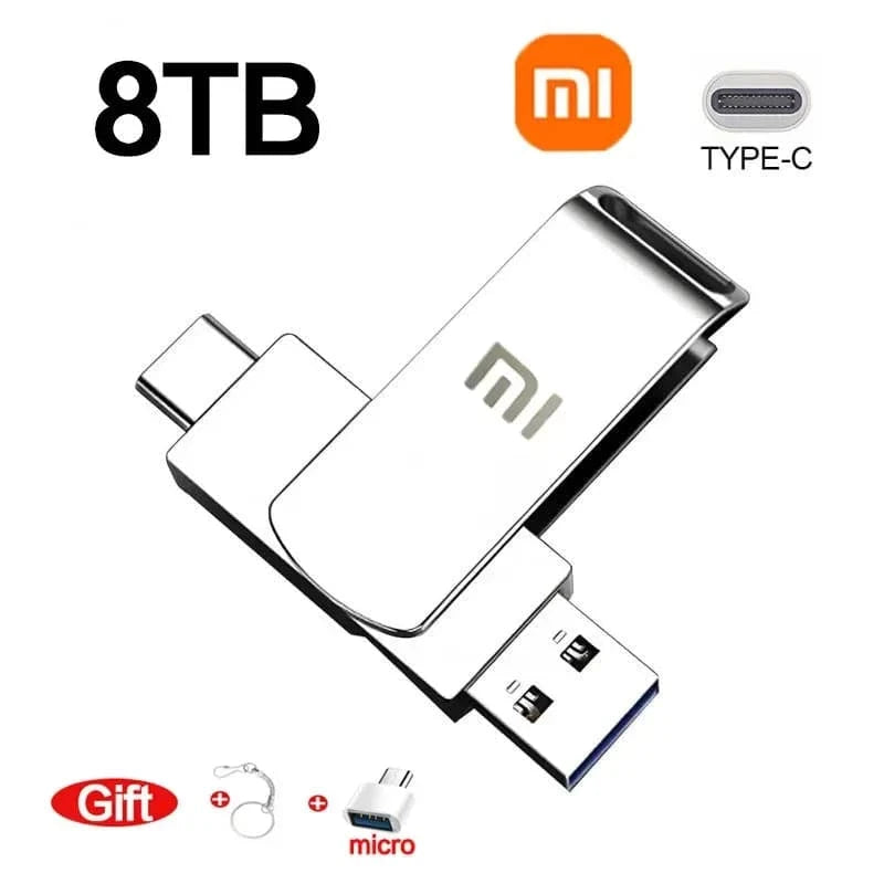 Xiaomi 16TB USB 3.0 Pen Drive 8TB 4TB High Speed Transfer Metal SSD Pendrive Cle Portable U Disk Flash Drive Memoria USB Stick - MadeLuxx