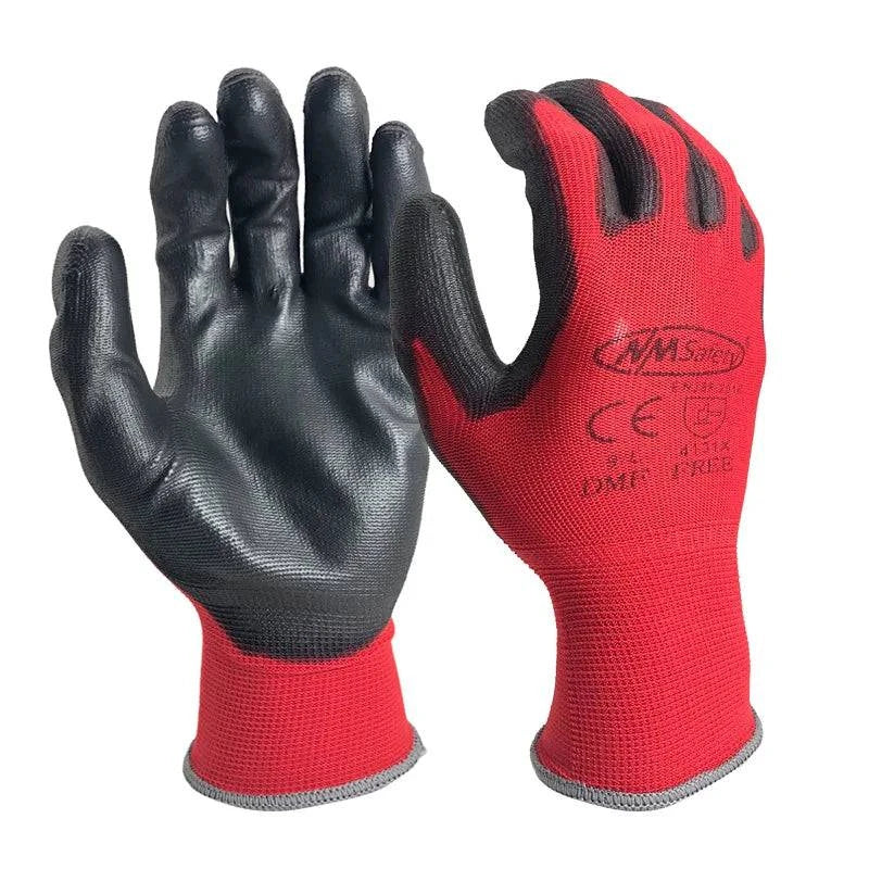 24Pieces/12Pairs Professional Working Protective Gloves For Men Construction Women Garden Nylon Running Glove Obtained CE EN388. - MadeLuxx