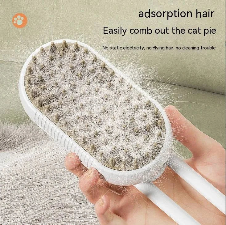 New Pet Spray Comb for Cats and Dogs Pet Electric Spray Hair Removal Comb One Key Spray Anti-Flying Massage Brush, Clean Massage - MadeLuxx