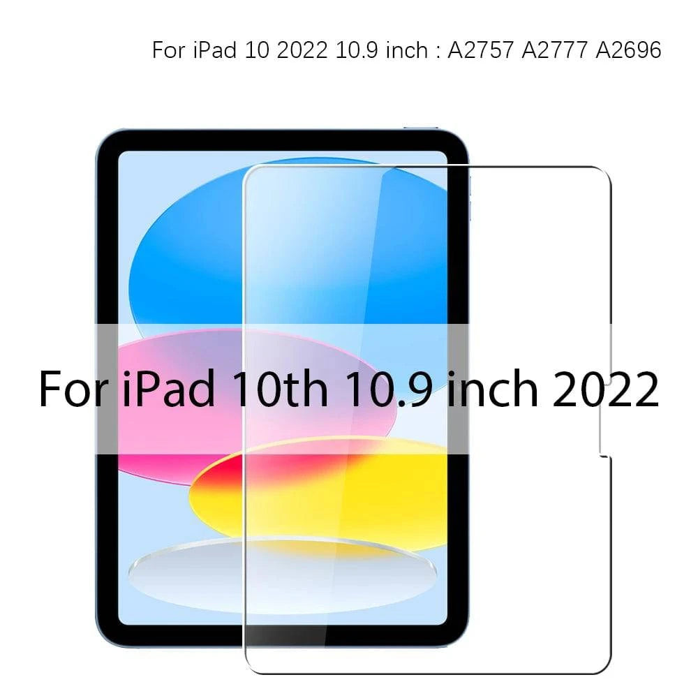 Tempered Glass Screen Protector For Ipad Pro 13 12.9 11 6th M4 M2 2024 Air 5 4 3 2 1 9 9th 10 10th Gen Mini 6 10.9 10.2 9.7 Film - MadeLuxx