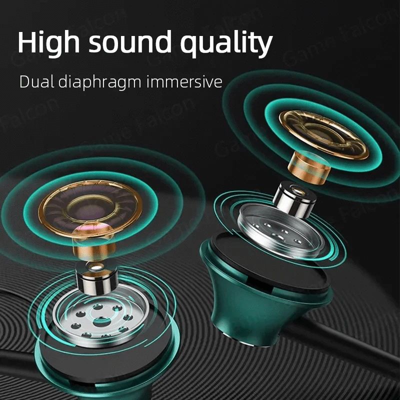 USB Type C Headphone HiFi Bass Stereo Volume Control Mic 3.5mm Wired Earbuds For Galaxy S24 S23 S22 S21 Ultra iPhone 15 Pro Max - MadeLuxx