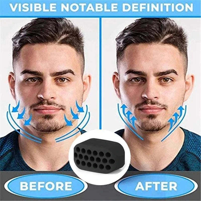 Silicone Jaw Line Exerciser Jawline Chew Ball Fitness Facial Toner Face And Neck Muscle Trainer Chin Cheek Exercise Jawliner - MadeLuxx