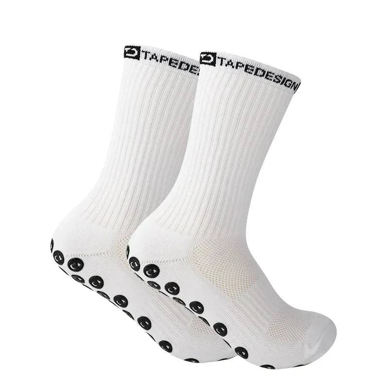 TD Anti-Slip Grip Socks Powerful Grip Football Socks Breathable Mens Sports Socks One Size Fits All - MadeLuxx