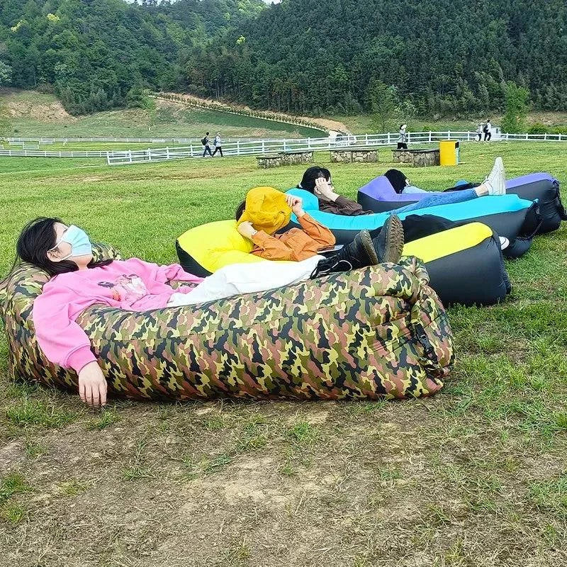 Trend Outdoor Products Fast Infaltable Air Sofa Bed Good Quality Sleeping Bag Inflatable Air Bag Lazy bag Beach Sofa 240*70cm - MadeLuxx