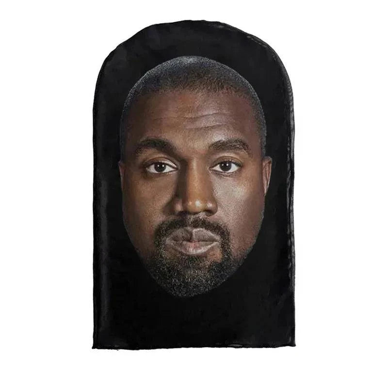 New 3D Printed Kanye Mask Elastic Mesh Full Face Mask for Men Women Cosplay Headwear Hip Hop Fashion Balaclava Hood Hat Headgear - MadeLuxx